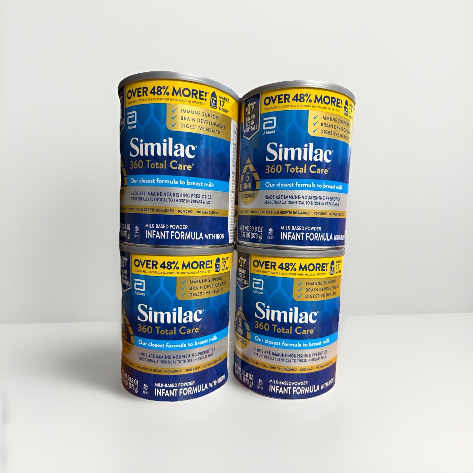 (4) Similac 360 Total Care Powder (1.92 lb) 30.8 Oz