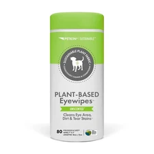 Plant-Based Eyewipes 80 Count Biobased Sustainable Pet Wipes for Dogs