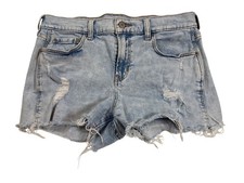 Old Navy Boyfriend Distressed Denim Shorts Light Wash Womens Size 6 LL461