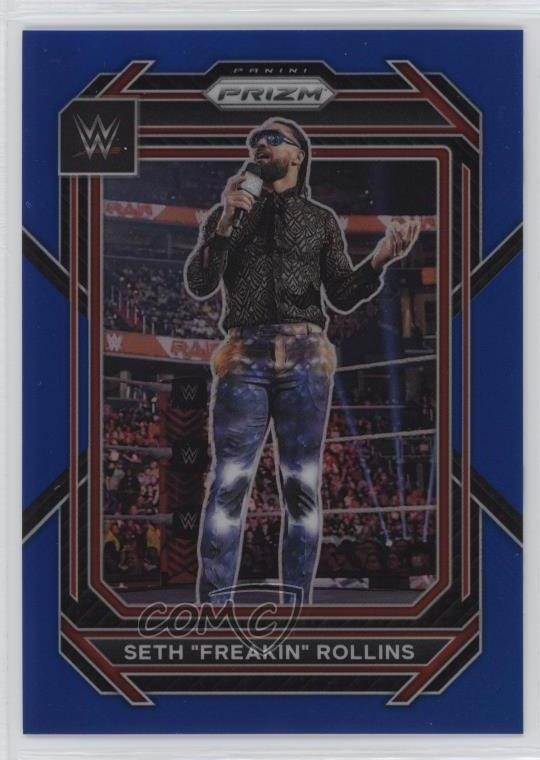 2023 Panini Prizm WWE Blue 61/199 Seth Rollins Freakin #137 1u6