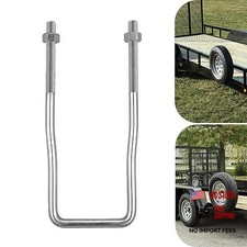 U-Bolt Trailer Spare Tire Bracket, Spare Tire Carrier Galvanized Threaded