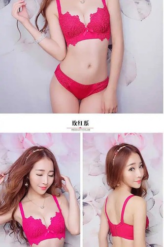 Push Up Bra Wire Free Seamless Lace Floral Adjustable Straps Women's - Picture 12 of 28