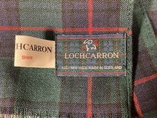 Lochcarron Scotland Shaw Modern Tartan Wool Scarf New in Box