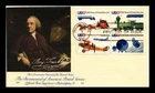 DR JIM STAMPS US COVER POSTAL SERVICE BICENTENNIAL FDC SETENANT FLEETWOOD