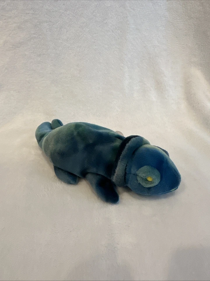 Raro Ty Beanie Baby 9 pulgadas Arco Iris La Iguana Camaleón Juguete Foto 2 de 4