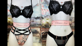 NEW Victoria's Secret 2PC Bra 32C Swarovski Crystal DESIGNER COLLECTION THG /XSM