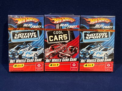 3 x HOT WHEELS SPIELKARTEN - VERSIEGELT - KOSTENLOSER VERSAND IN UK!!