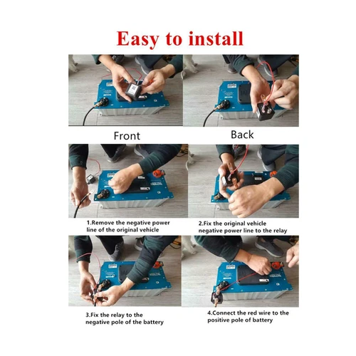 Remote Battery Disconnect Switch Kit Battery Cut Off Switch DC 12V 200A For Car - Bild 3 von 8