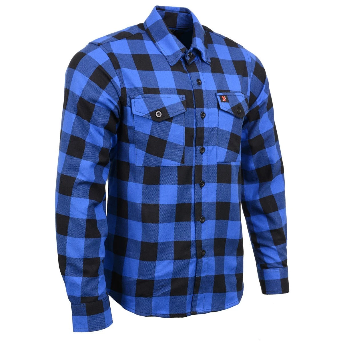 Milwaukee Leather 11634 Men's Flannel Plaid Long Sleeve Cotton Button Down Shirt