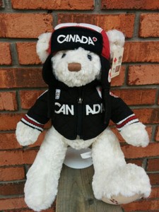 NWT-Tags-2010-Canada-Olympic-Plush-Stuffed-Teddy-Bear-HBC-Hudson-039-s-Bay-QUALITY