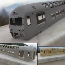 CARROZZA FINALE TESTA CENTRALE 273X33mm TRENO FS ROCO 111485 IN SC H0 XX