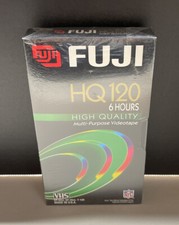 Brand New Sealed Fuji Film VHS Blank Video Tape 6 Hours HQ 120 High Quality FUJI