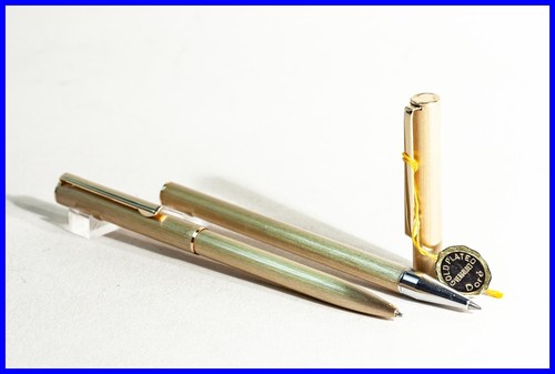 telepen 1970er DESIGN Kugelschreiber Patronen Füller SET Gold Plated - Bild 2 von 6