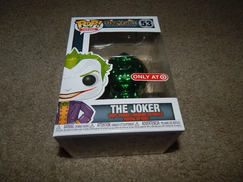 funko pop # 53 The Joker Batman Arkham Asylum DC target Exclusive Green chrome
