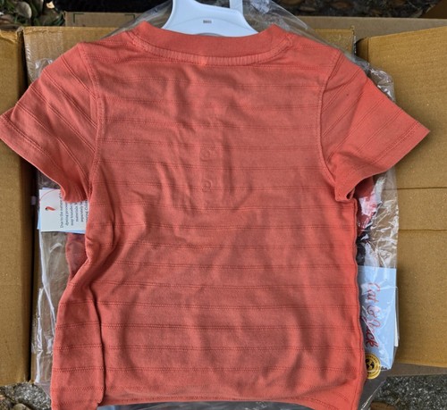 Cat & Jack | Polo Shirt Size 2T Orange With Stripes NWT - Picture 3 of 3