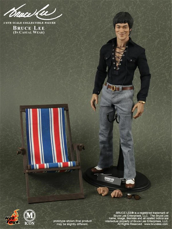 HOTTOYS 1/6 MIS12 Smile Bruce Lee Ropa Informal Figura de Acción Modelo En Stock Foto 4 de 4
