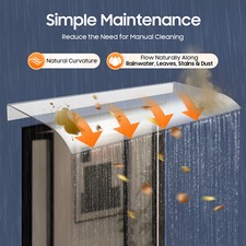 For Front Door Awning Canopy Uv Rain Snow Protection Wall Mount Awning Canopy