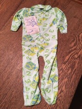 Vintage 60's NWOT Kleinert's Baby Doll Bear Footed Sleeper S Large 18-23