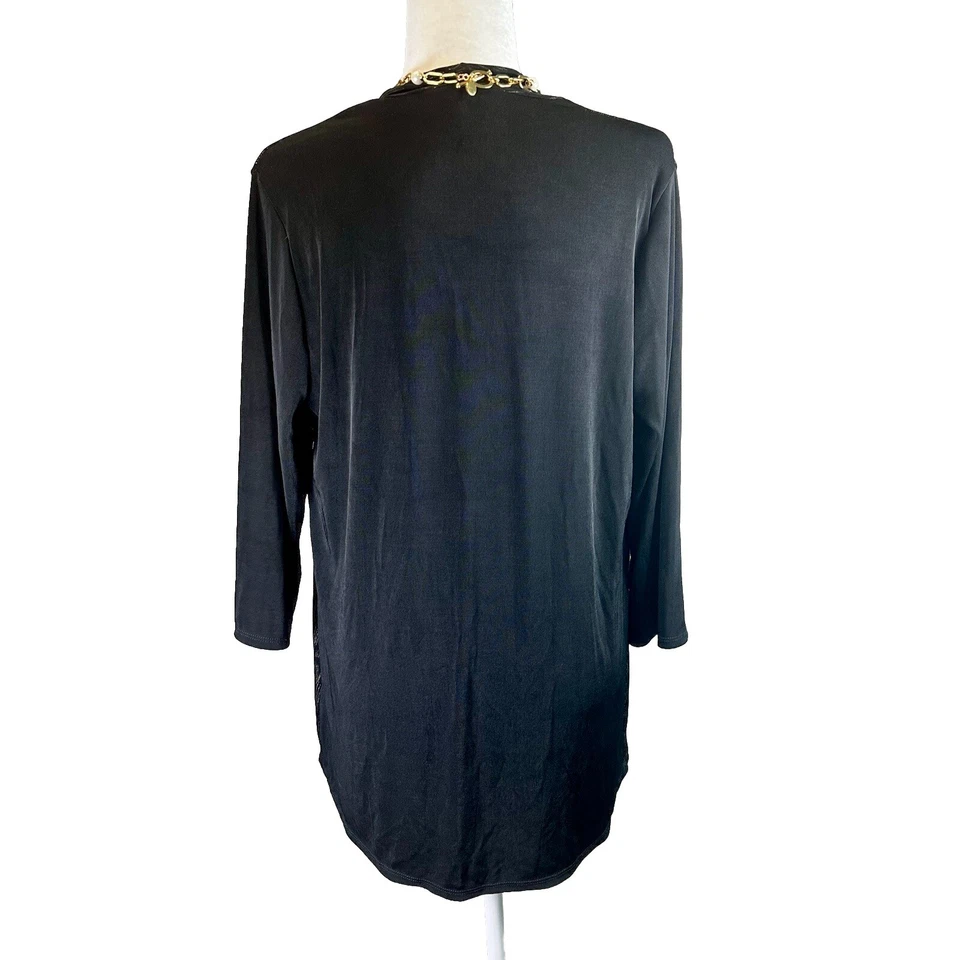 Chico’s Slinky Tejido Manga Larga Frente Abierto Metálico Cárdigan Plumero Chaqueta 1 | S Foto 4 de 4