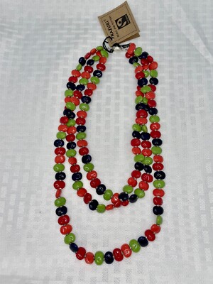 Kazuri Kenya Hand Crafted ''ZARA''  Fair Trade Beaded Statement Necklace NWT
