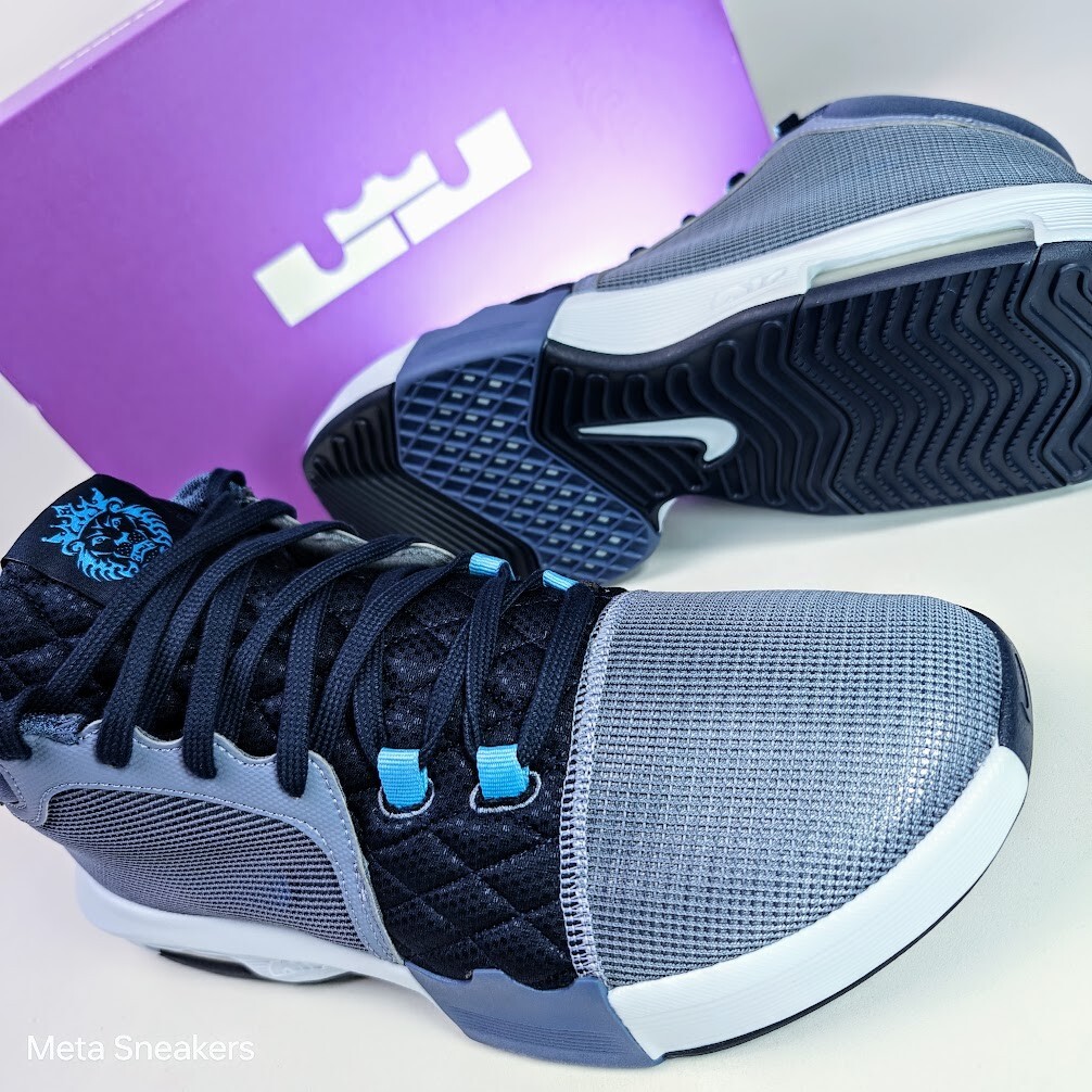 Nike US 13.5 Men Blue White Air Retro Basketball Lebron Witness 8 FB2239 400 New thumbnail 5