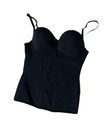 Virtual Sensuality black padded underwired Corset bustier size S