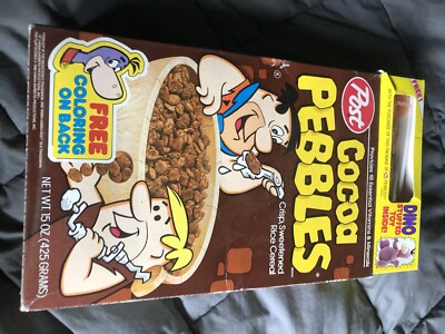 Cocoa Pebbles Cereal, Unopened, With Toy. 1988