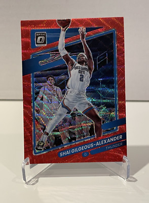 Shai Gilgeous Alexander 2021-22 Donruss Optic Red Wave #147 OKC Thunder