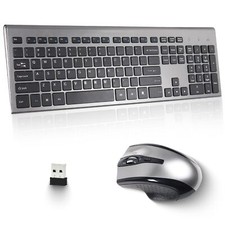 Kangrui Wireless keyboard and mouse Combination 17 inch Full Size 2.4G USB Er...