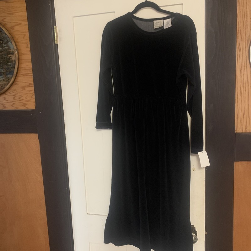 Vintage Black Velvet Dress Erika and Co med
