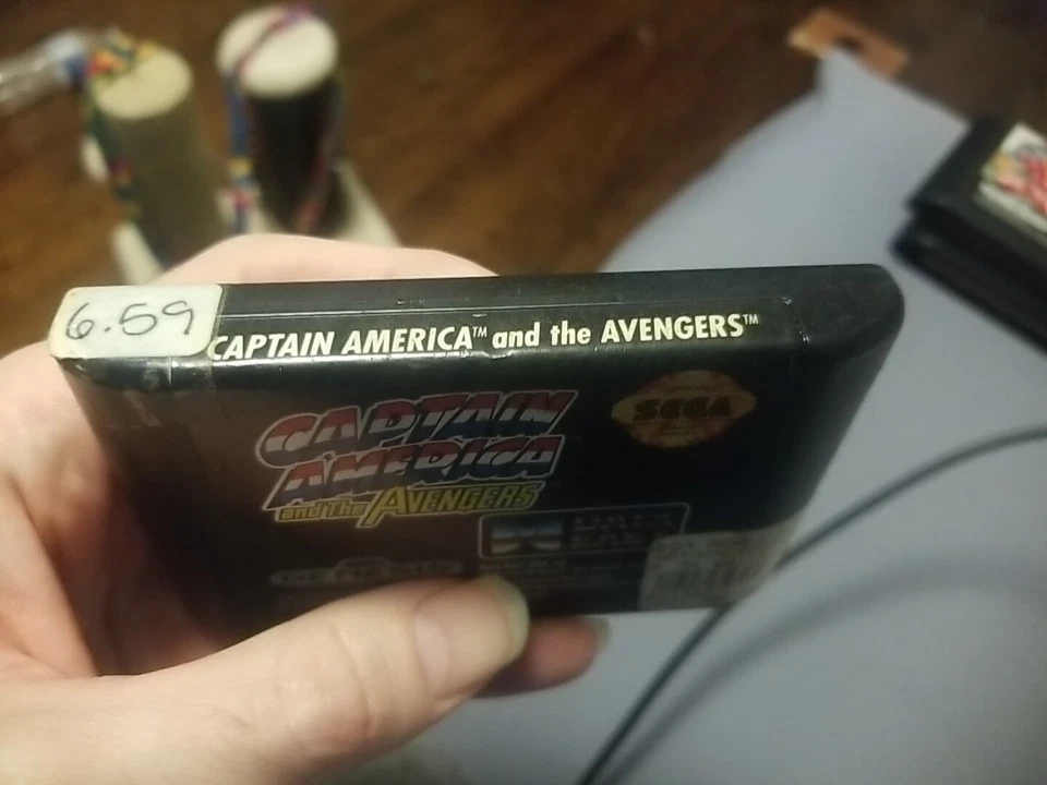 Captain America and the Avengers Sega Genesis, 1992 Authentic Cartridge Only #1 - Image 2 of 4