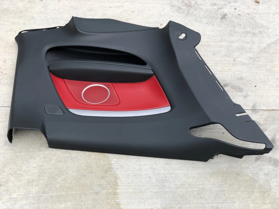 Audi S5 2008-2012 cubierta interior cuarto panel trasero izquierdo rojo/negro Foto 4 de 4