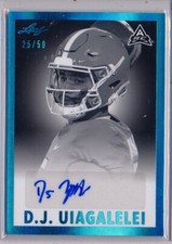 D.J. UIAGALELEI - 2021 LEAF Memories 1960 Platinum AUTO /50 SP - Clemson