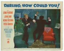 JOAN FONTAINE JOHN LUND DARLING HOW COULD YOU ORIG 1951 11X14 LOBBY CARD LC3304