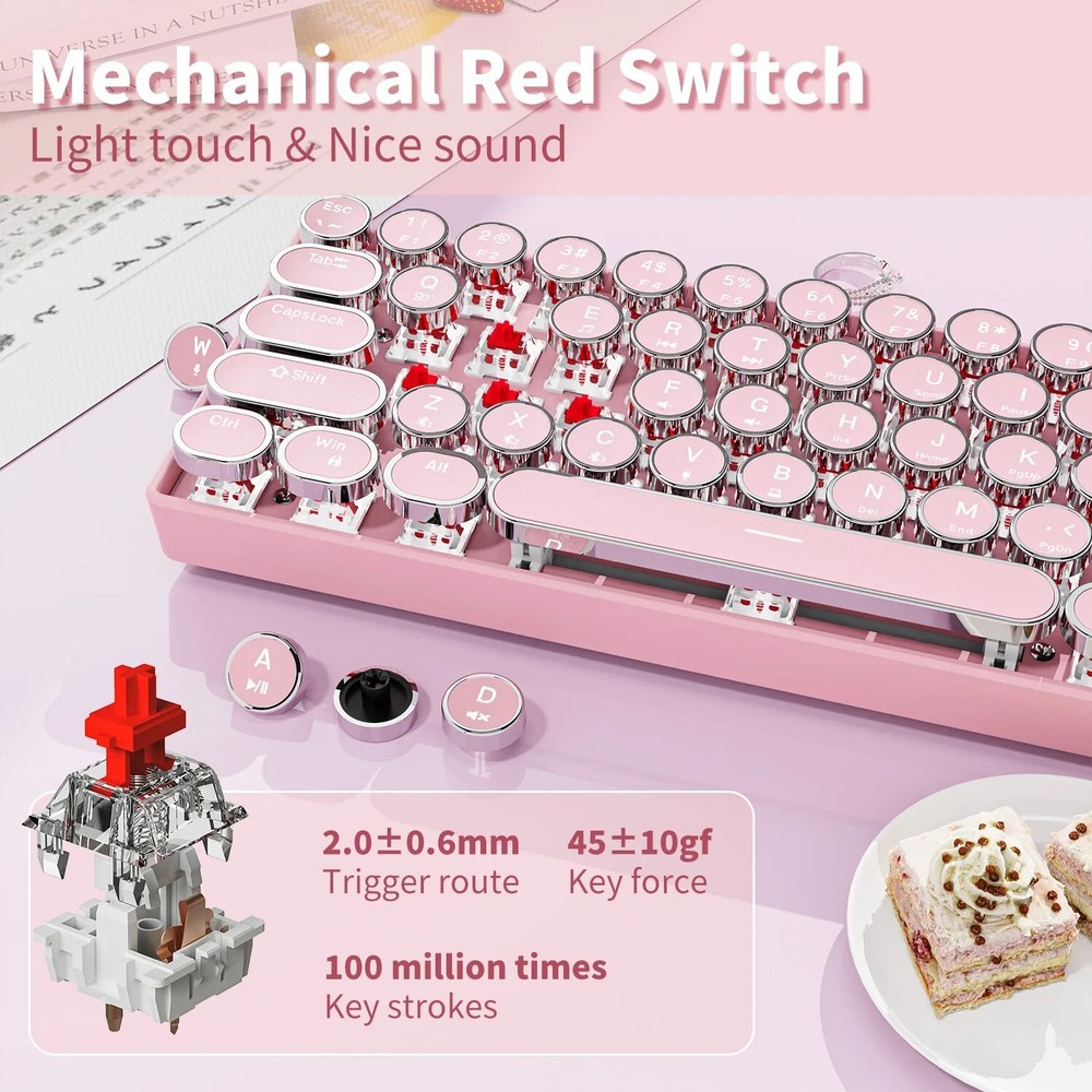 Wireless 60% RGB Gaming Keyboard Bluetooth Compact Mechanical G61