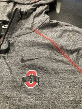 WOMENS NCAA Nike OHIO STATE BUCKEYES FULL ZIP HOODIE M MEDIUM GRAY NWT