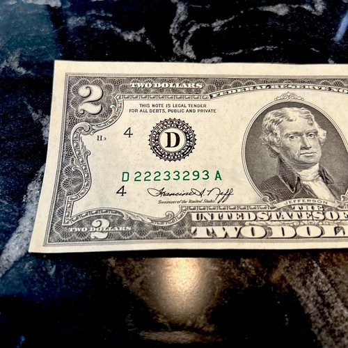 1976 US $2 Bill with Offset Border US $2.00 Bicentennial Lower Thin Border Error - Picture 17 of 23