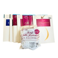 Hanes Silk Reflections Pantyhose Retired 10 pair Soft Taupe Travel Buff Sz AB