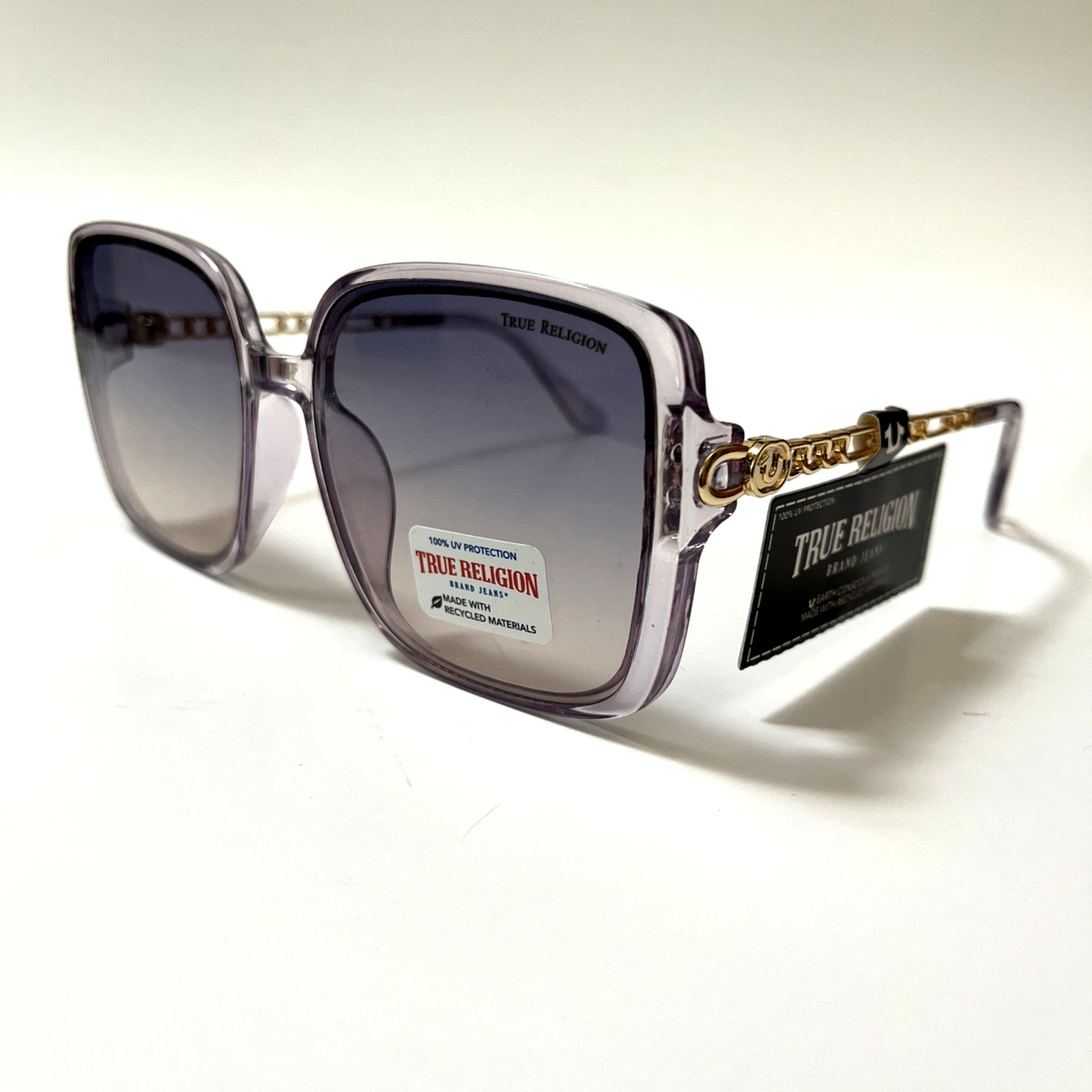 New Original TRUE RELIGION Oversized Square Sunglasses Clear  display picture 1