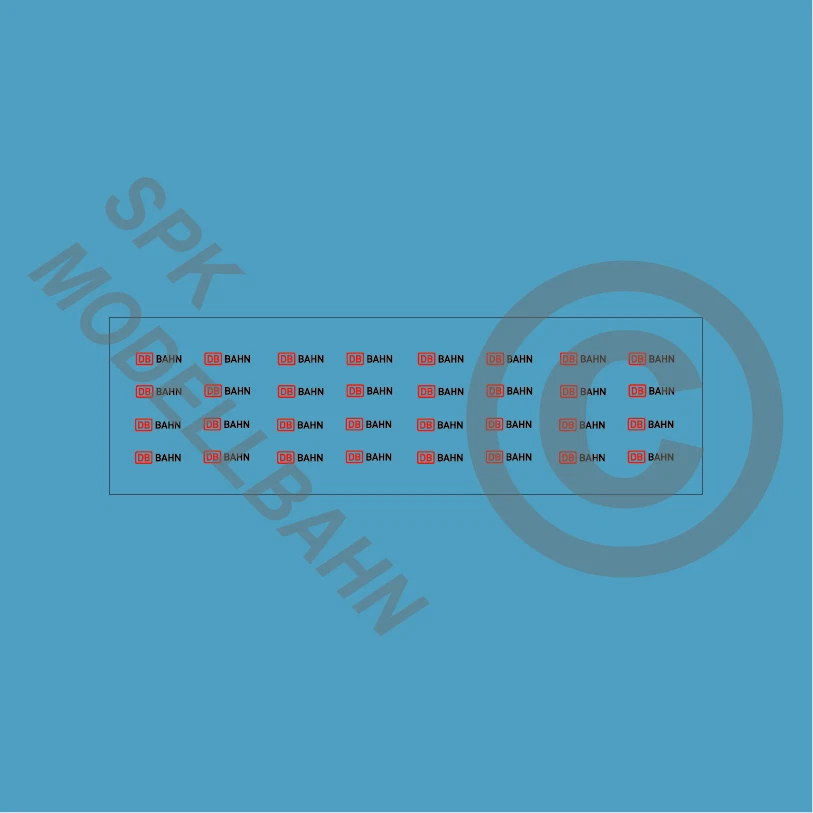 SPK MODELLBAHN 32x DB BAHN-Logo für Wagen o. Triebzüge Spur H0, TT, N oder Z Decals Epoche 5/6