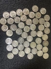 Kennedy Half Dollar, 40 percent silver, lot of 50 circulated coins- Below melt