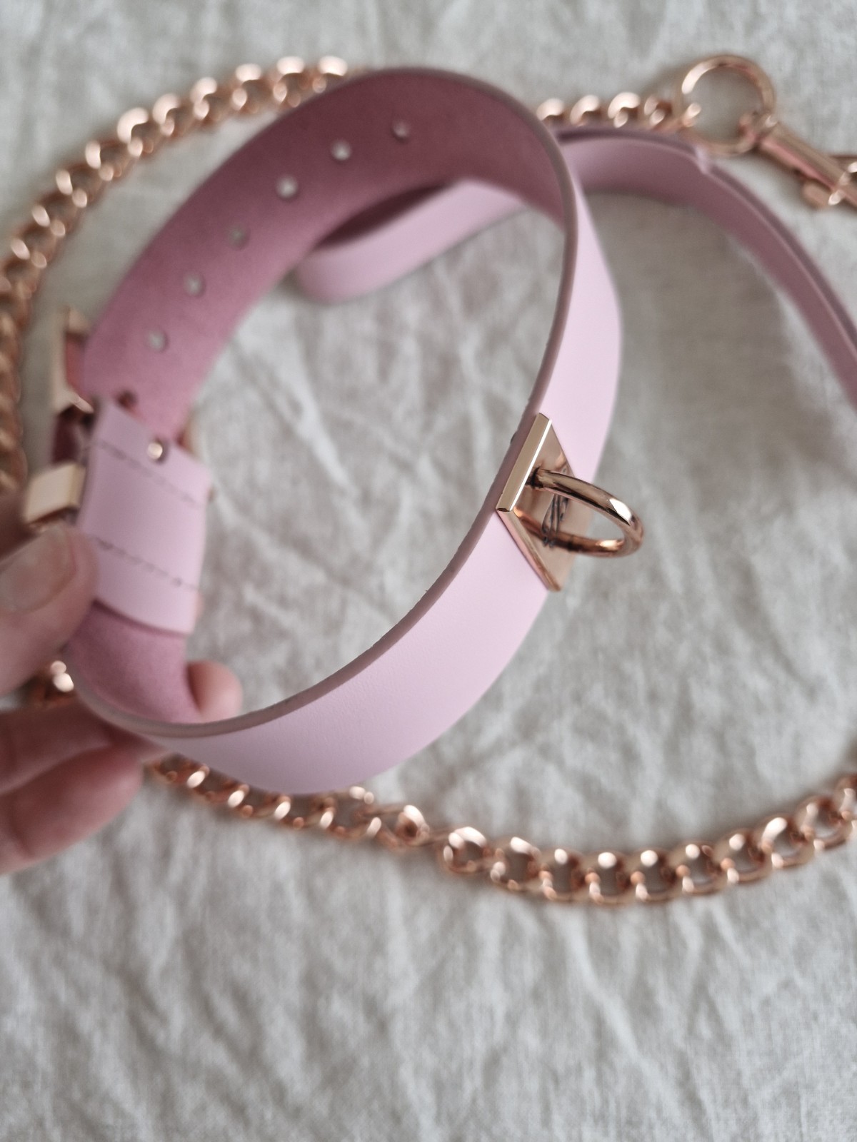 Honey Birdette Kukuro Blush Bondage Collar only NEW