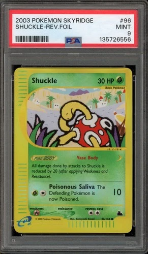 Pokemon Shuckle Skyridge Reverse Holo #96 PSA 9 Mint
