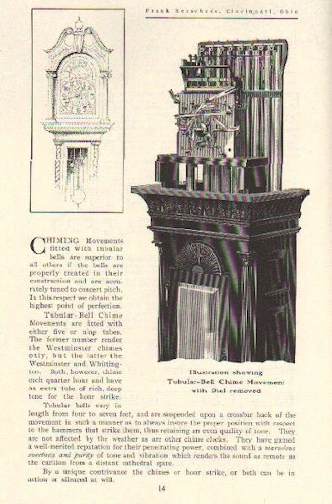 Book Herschede Clocks - Collection from 4 Catalogs 1907 - 1920, New! - MT153