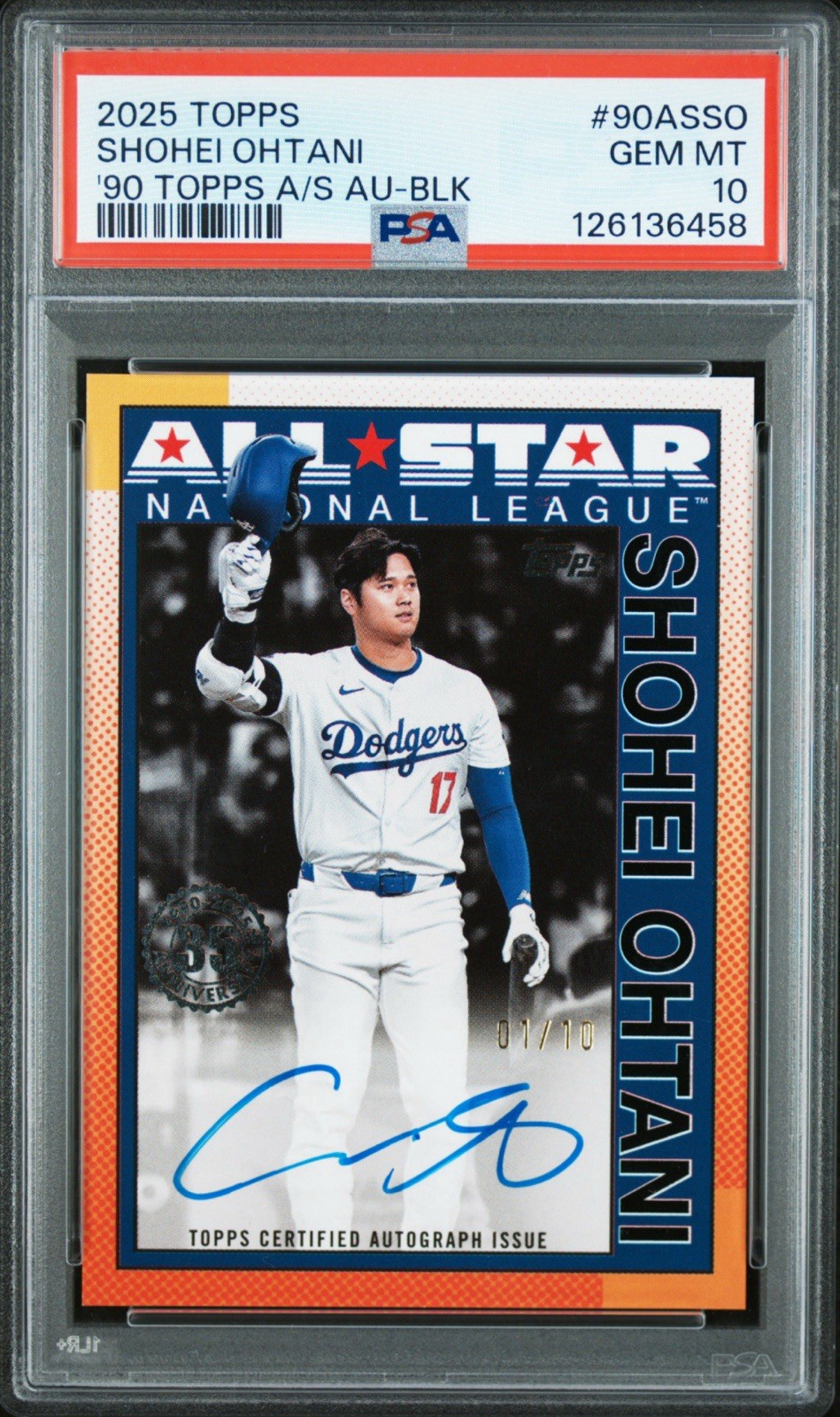 2025 Topps Shohei Ohtani Dodgers Auto /10 PSA 10 🔥 1990 All Star Black MVP 🔥