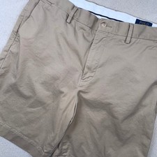 Polo Ralph Lauren Shorts Mens 34 Khaki Tan Stretch Classic Fit Chino Cotton
