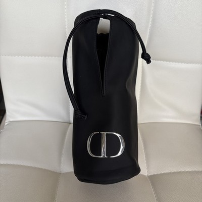 Dior Cosmetic Puch Soft Black Leather Water Bottle Holder | eBay