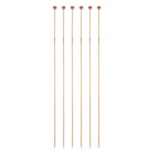 6Pcs 2mm Bamboo Knitting Needle Straight Single Pointed 10 Inch US Size 0