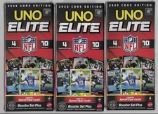 (3) Lot of 3 UNO Elite NFL 2025 Core Edition Football Booster Set