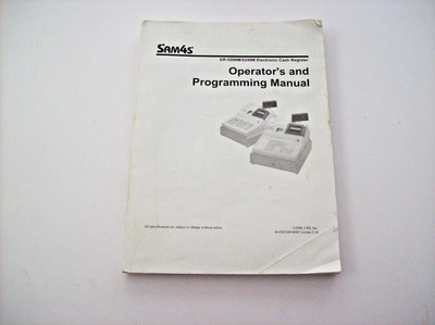 SAM4s ER-5200M/5240M CASH REGISTER OPERATOR'S AND PROGRAMMING MANUAL